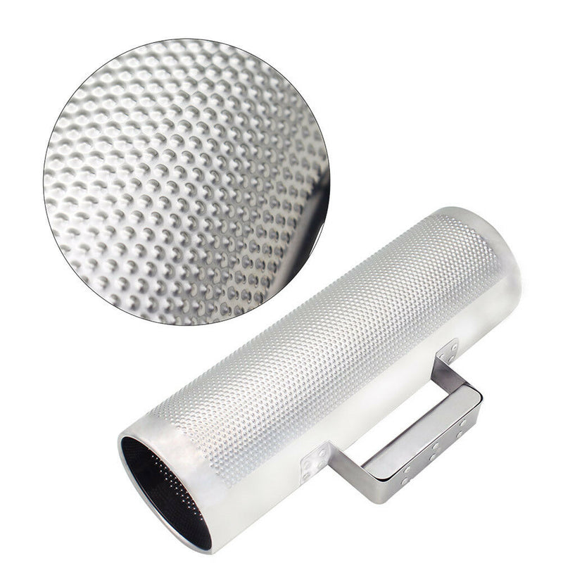 Stainless Steel Guiro with Scraper Percussion Instrument Musical TraininO`US