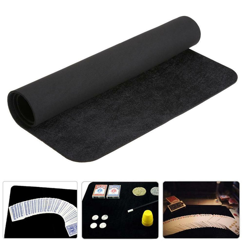 42*32cm Black Card deck Mat magic tricks PokerCoin p Close Up Card-Pad.