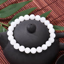8mm Handmade Natural Selenite Mala Bracelet Spirituality Chakas Cuff Pray Gift