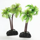 Plastic Aquarium Coconut Tree Fish Tank Plants Ornament Decoration 5" Cool