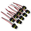 10pcs 9005 HB3 9006 HB4 Bulb Sockets Female Adapter for Headlight Fog Light