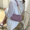 Alligator Pattern Handbag Tote Women Leather Underarm Shoulder Bag (Purple)