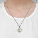 Lady Chain Heart Sunflower Pendant Keepsake Memorial Urn Choker Necklace Jewel_