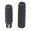 2pcs Mini XLR 3  Microphone Shielded Converter Male/Female Black