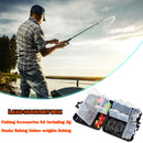 205pcs Fishing Accessories Kit Lead Head Hooks Fishing Swivels Fish Tackle Tool
