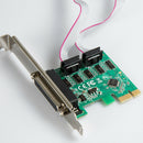 2 Port RS-232 Serial Port + 1 DB25 Printer Parallel Port PCI-E PCI Card adapt Hn