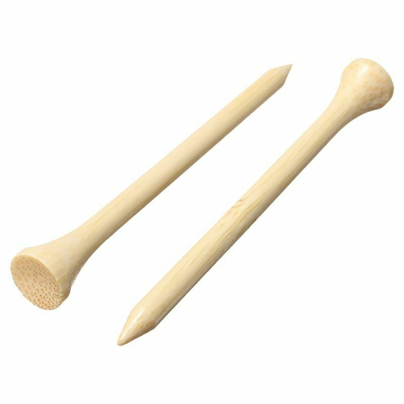 100x Burlywood Wooden Professional Golf Tees 83mm 3 1/4 inch Length Golfer