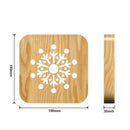 Snowflake Mode Wooden Night Light Bedroom Decor Lights Usb Light Switch Gif