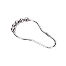 New 12Pcs Chrome Plated Ball Bead Easy Glide Shower Metal Curtain Rings Ho3C