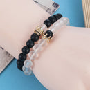 2X Charm King Queen Crown Couple Bracelets His And Her Friendship Beads Bracelet
