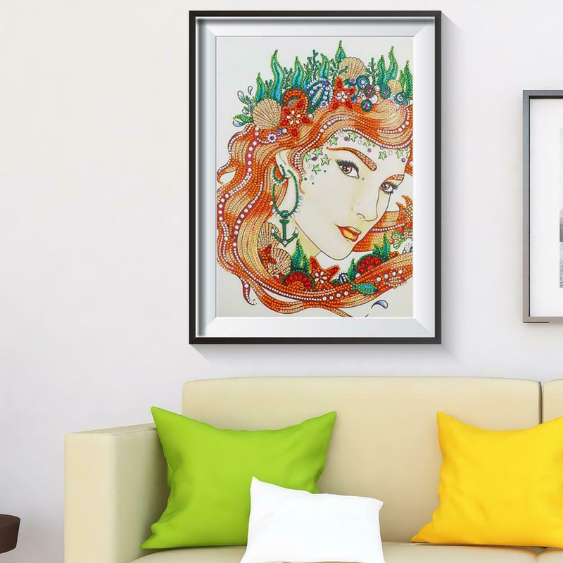 5D DIY Special Shaped Diamond Painting Beauty Cross Stitch Mosaic Kit Decor