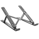 Gray Laptop Stand Portable 6 Heights Adjustable Aluminum Desktop Ventilated