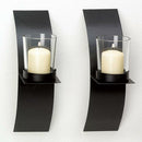 Modern Art Candle Holder Wall Black Sconce Plaque DIY  Wedding Home Decor