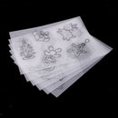 6 Pieces Multi Patterns Christmas DIY Printer Inkjet White Shrink Plastic Sheets