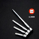 4x 1/4" LONG Extension Extender Bar 2" 3" 4" 6" Drive Ratchet Wrench Socket N3P0