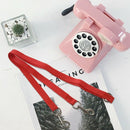 Red Nylon 15mm Width Walk Double Dog Two Lobster Clasp Way Pet Leash