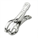 6pcs 9cm Small Stainless Steel Beach Towel Hanger Clamps Clothes Pegs Clips Tool