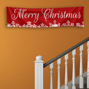 Christmas Snowflake Banner Porch Holiday Decoration Home Background Cloth