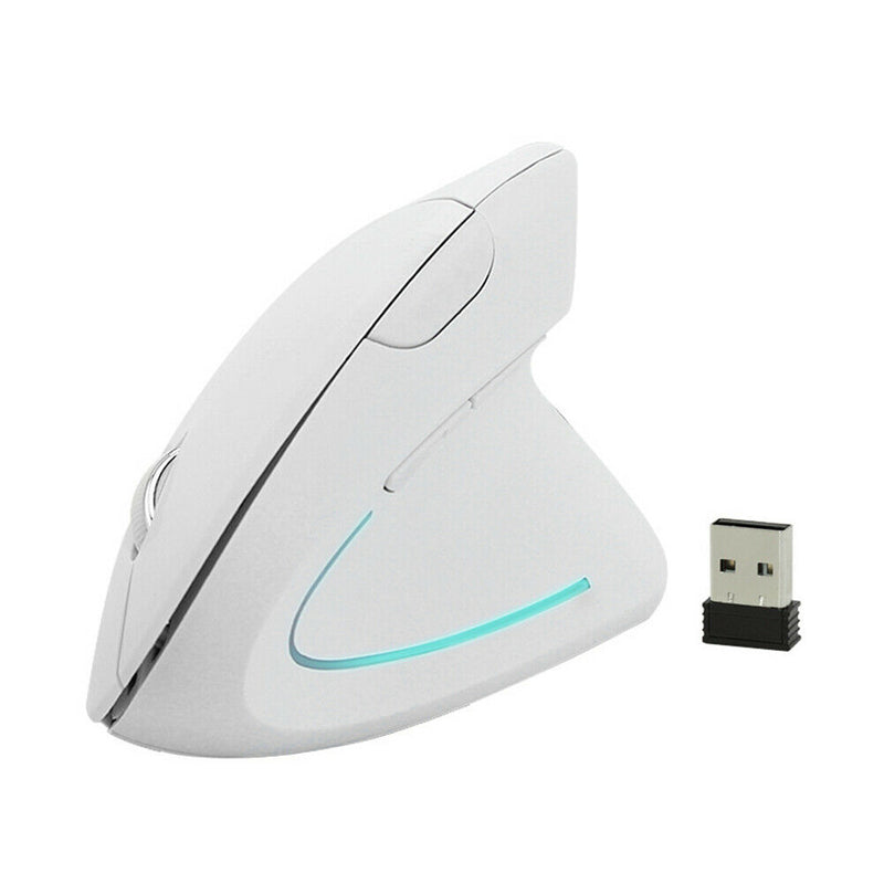 Wireless Vertical Mouse 2.4GHz USB Receiver 6 Buttons Ergonomic PC Mice