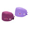 2pcs Womens Fashionable Printed Scrub Cap with Buttons Sweatband Headwear