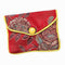 4X(12 In 1 Small Jewelry Box Jewelry Red Jewelry Bag Embroidered Silk ClothD7F9)