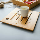 Storage Tray Dried Fruit Plate Kitchen Living Room Wood 4 Grid Wedding Cand