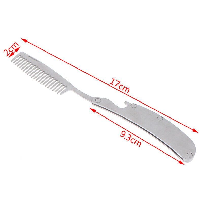 Stainless steel Hair Comb Men Dedicated Folding Comb Beard Brush Hair Care T BX