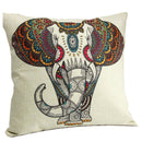 45*45cm Euro Square flax Print Pattern Throw Pillow Covers Elephant D6R5