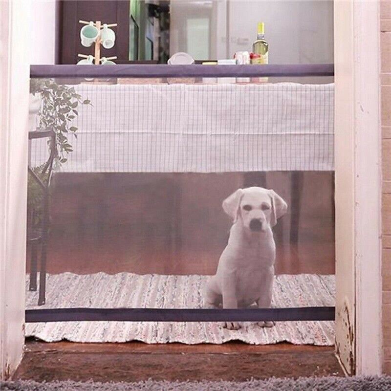 Magic Gate Portable Folding Safety Guard For Pets Dog Cat Isolated Gauze 11 O4T8