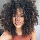 Dark Brown Synthetic Kinky Curly Wigs for Women Ombre Short Blonde Wig Afri