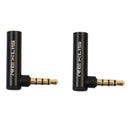 90 Degree Right Angled 3.5mm Male to Female Adapter Connector Plug (2pcs)