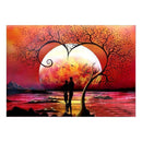 Sunset Heart 5D DIY Round Diamond Painting Embroidery Cross Stitch Mosaic