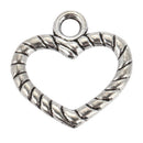 5X(30pcs Mixed style Heart Pendants Charms Findings - Jewellery Making FindU3D1)