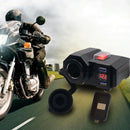 New Motorcycle Cigarette Lighter Socket Outlet Dual USB Charger LED Voltmeter