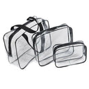 3-in-1 PVC Transparent Waterproof Multifunctional Cosmetic Bags