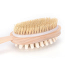 Natural Bristles Scrubber Long Handle Wooden Shower Brush Body Massage Brushe BX
