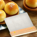 Stainless Steel Dough Scraper Cutters Wooden Handle Cake Pizza Baking Tools