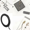 16 Pcs Whiteboard Graphic Chart Tape,Dry Erase Board Art Tape,Thin Black Gr