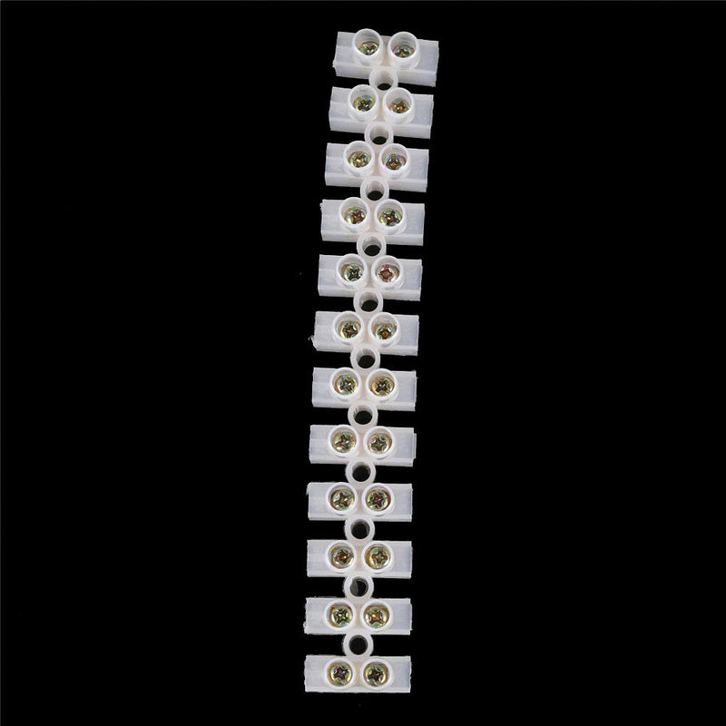 10A Electrical Wire Connection 12Position Barrier Terminal Strip Block JR