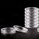 10X 25mm Applied Clear Round Cases Coin Storage Capsules Holder Round Plastic 3C