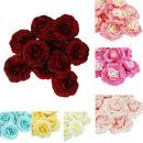 10 Camellia Artificial Flower Heads Wedding Bride Hair Clip Decor LightPink