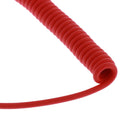 3.5mm (1/8") M-M Coiled Audio Cable Wire Headphone Aux Input Flex red