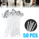 50pcs 10cm Pre Waxed Candle Wicks With Sustainers For Candle Making DIY