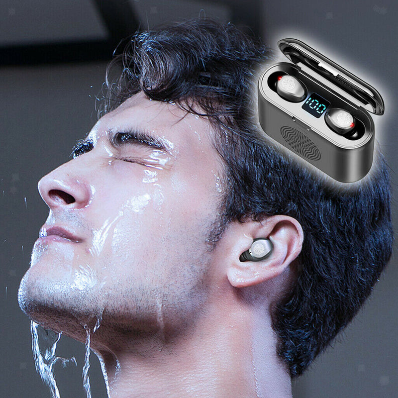 F9  Bluetooth 5.0 Earphones 2000mAh  Wireless Stereo Earpieces