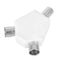 2 WAY TV AERIAL ADAPTER COAX/COAXIAL SPLITTER/Y ADAPTOR ARIEL DUAL CONVERTER Z