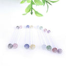 8pcs Maternity Belly Bar Flexible Crystal Pregnancy Navel Ring Belly Button Ring