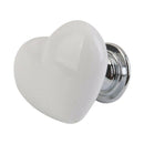 1pc Heart Shape Furniture Cabinet Cupboard Drawer Ceramic Handle Pull Knob  P5M1