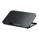 Portable 15.6"-17" Notebook Laptop Cooler Pad 2 Fans 2 USB Ports Black