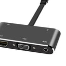 Type C Hub, USB C Hub, 5 in 1 Adapter with USB 3.0 Portable Aluminum Hub with