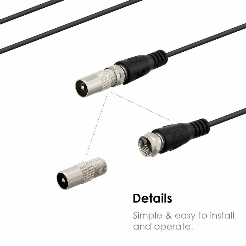 Flat Indoor HD Signal Amplifier Digital Antenna HDTV 50 Miles Range VHF-UHF F7P8
